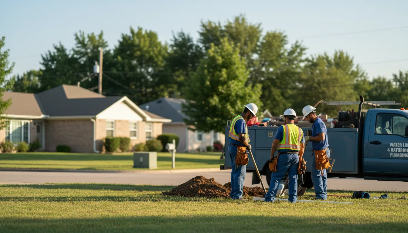 Residential water line and bathroom plumbing service in Jackson Center, OH